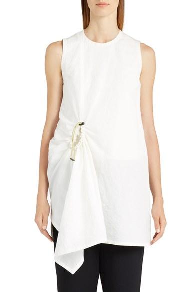 Women's Marni Tie Detail Linen & Cotton Top