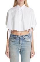 Women's Junya Watanabe Scalloped Back Crop Shirt - White