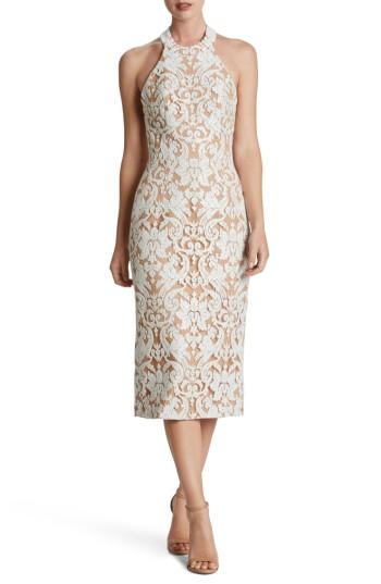 Women's Dress The Population Cassie Sequin Midi Dress - White