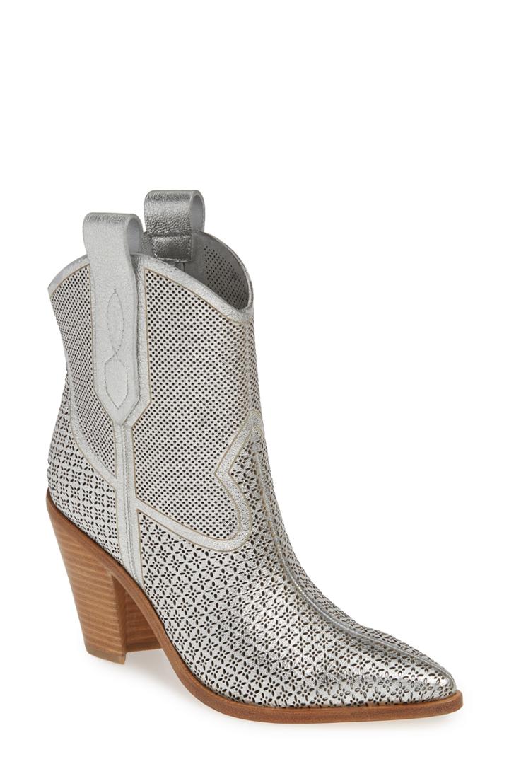 Women's Sigerson Morrison Western Boot Eu - Metallic