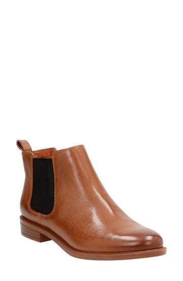 Women's Clarks 'taylor Shine' Chelsea Boot M - Brown