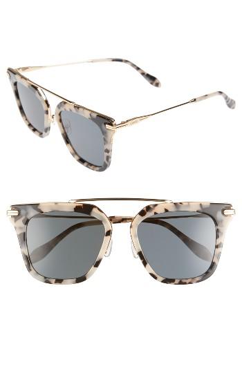 Women's Sonix Parker 50mm Sunglasses - Milk Tortoise/ Black Solid