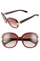 Women's Bobbi Brown 'the Skylar' 54mm Sunglasses - Burgundy