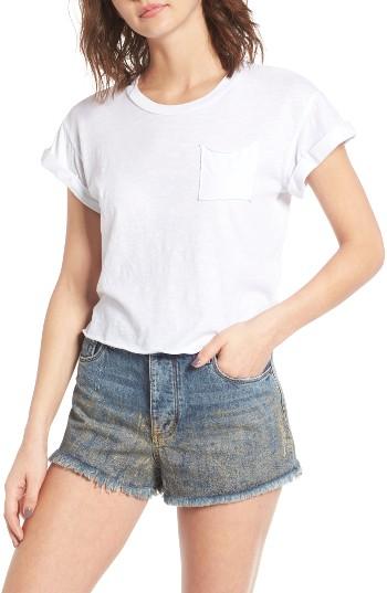 Women's Sun & Shadow Crop Tee - White