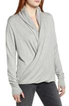 Women's Caslon Off Duty Drapey Slub Knit Top - Grey