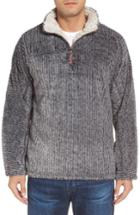 Men's True Grit Frosty Cord Pile Quarter Zip Pullover, Size - Black