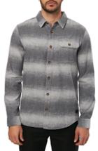 Men's O'neill Blurred Flannel Shirt, Size - Grey