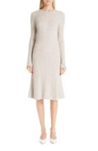 Women's Mansur Gavriel Alpaca & Silk Cable Knit Sweater Dress - Grey