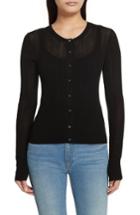 Women's Theory Prosecco Lace Knit Cardigan - Black