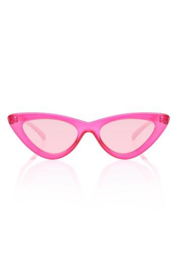 Women's Le Specs X Adam Selman Last Lolita 49mm Cat Eye Sunglasses - Hot Pink