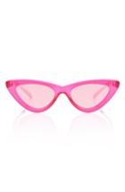 Women's Le Specs X Adam Selman Last Lolita 49mm Cat Eye Sunglasses - Hot Pink