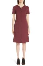 Women's Lafayette 148 New York Sonya Zip Front Dress - Burgundy