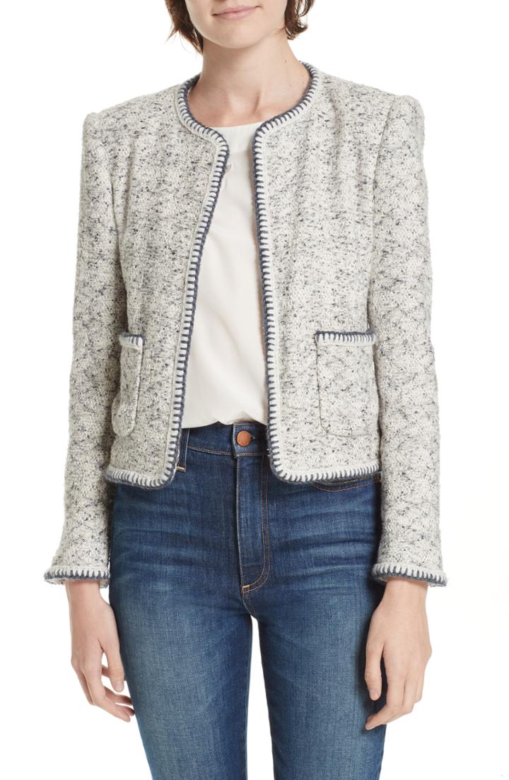 Women's Rebecca Taylor Speckled Tweed Jacket