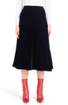 Women's Fendi Velvet Midi Skirt Us / 38 It - Black