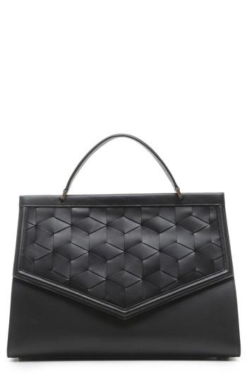 Welden Wayfare Calfskin Leather Top Handle Satchel - Black