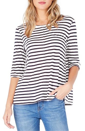 Women's Michael Stars Rachel Stripe Mock Neck Top