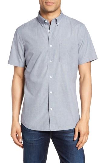 Men's Nordstrom Men's Shop Regular Fit Jaspe Sport Shirt - Blue