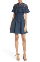 Women's Self-portrait Hudson Ruffle Sleeve Fit & Flare Dress