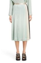 Women's Toga Pleated Satin Skirt Us / 36 Fr - Green