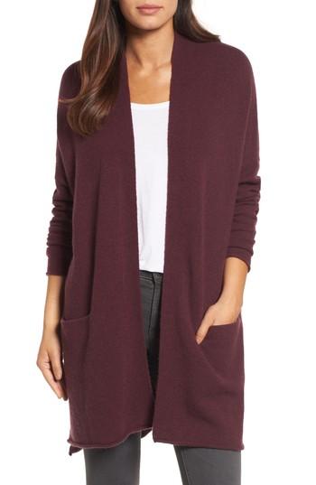 Women's Caslon Long Cardigan, Size - Burgundy