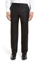 Men's Hickey Freeman Flat Front Wool Formal Trousers