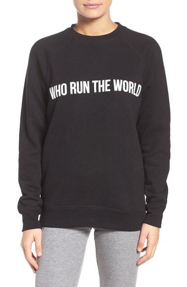 Women's Brunette Who Run The World Sweatshirt