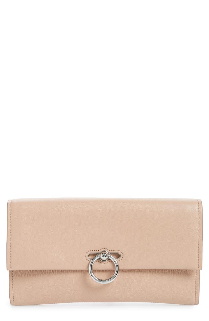 Rebecca Minkoff Jean Leather Clutch - Beige