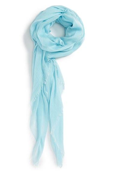 Women's Nordstrom Modal Silk Blend Scarf, Size - White