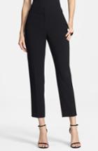 Women's St. John Yellow Label Crepe Crop Pants - Black