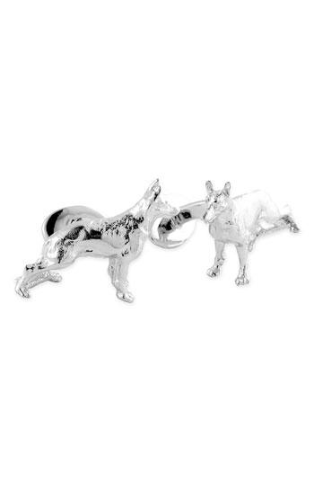 Men's David Donahue 'german Shepherd' Sterling Silver Cuff Links