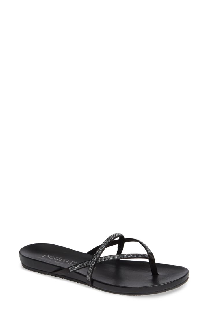 Women's Pedro Garcia Giulia Crystal Embellished Sandal Us / 37eu - Black