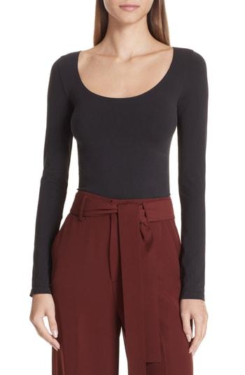 Women's Vince Scoop Neck Bodysuit - Black