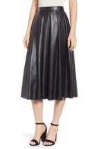 Women's Hudson Faux Leather Midi Skirt - Black