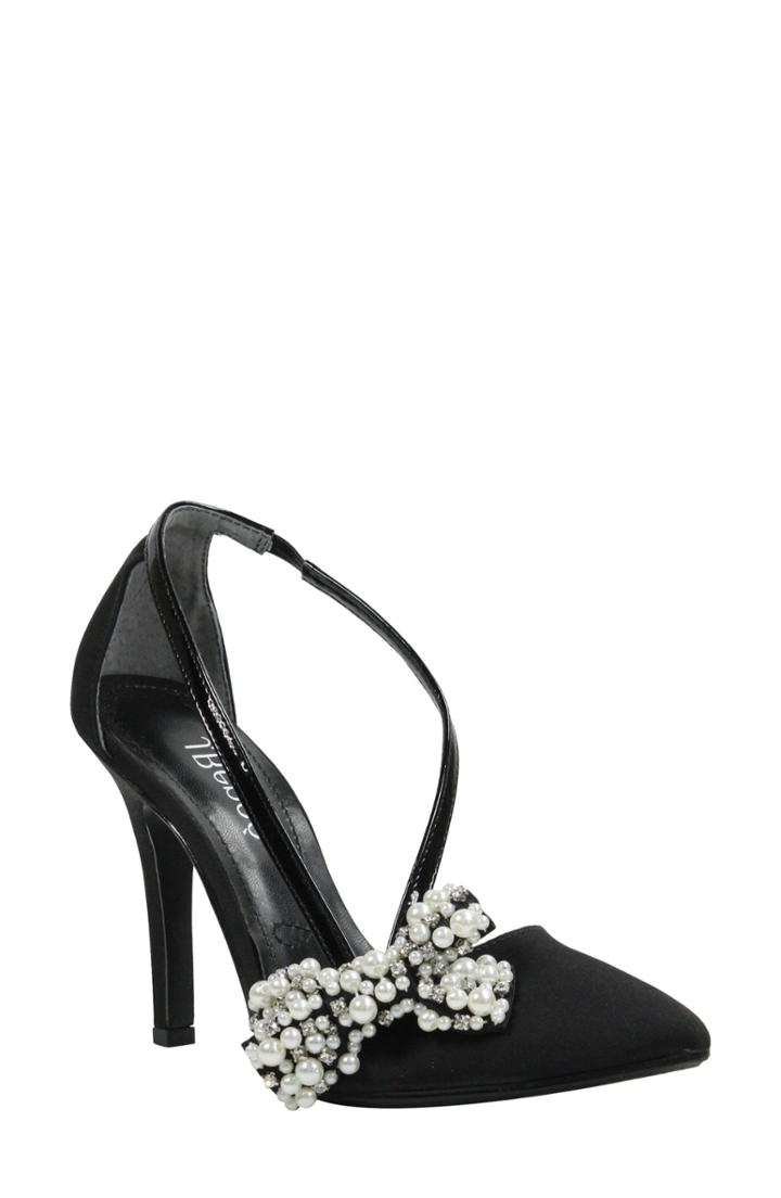 Women's J. Renee Aleaha Embellished Bow Pump B - Black