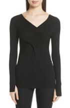 Women's Brochu Walker Athena Faux Wrap Sweater - Black