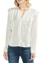 Women's Vince Camuto Manor Tie Front Peasant Top - White