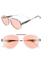 Men's Carrera Eyewear 56mm Aviator Sunglasses - White/red