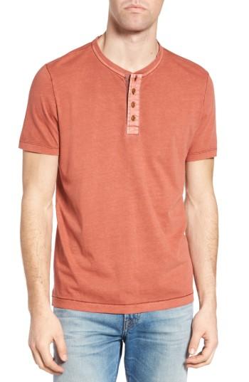 Men's Jeremiah Edmund Pigment Jersey Henley, Size - Red