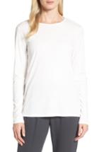 Women's Eileen Fisher Silk Knit Top, Size - White