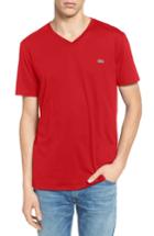 Men's Lacoste V-neck T-shirt (xl) - Red