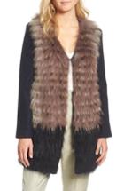 Women's Elliatt Austin Genuine Rabbit Fur Coat - Blue