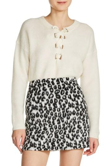Women's Maje Brushed Leopard Print Miniskirt