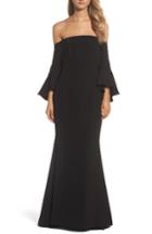 Women's Vince Camuto Off The Shoulder Gown - Black