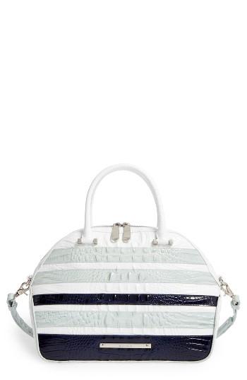 Brahmin Hudson Croc Embossed Leather Satchel -