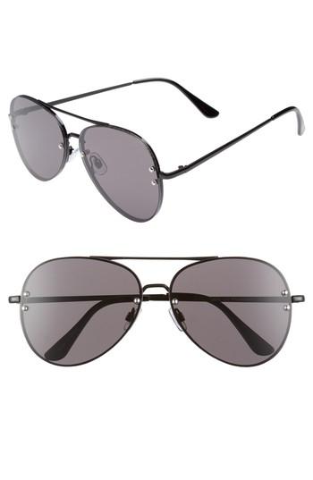 Women's Bp. 60mm Oversize Mirrored Aviator Sunglasses - Black