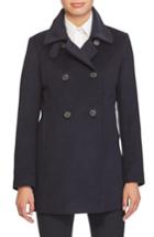 Women's Lauren Ralph Lauren Double Breasted Peacoat - Blue