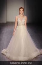 Women's Lazaro Lace Applique Tulle Ballgown Dress, Size In Store Only - Ivory
