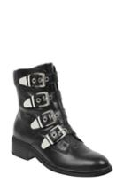 Women's Marc Fisher D Buckle Boot, Size 5.5 M - Black