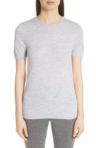 Women's St. John Collection Jersey Top, Size - Grey