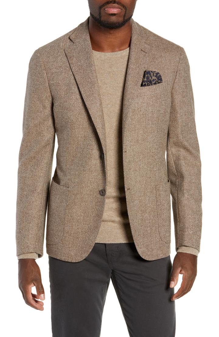 Men's Culturata Trim Fit Wool & Cashmere Sport Coat R - Beige